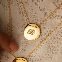 Initial Lune Necklace