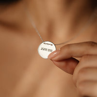 Roman Date Lune Necklace