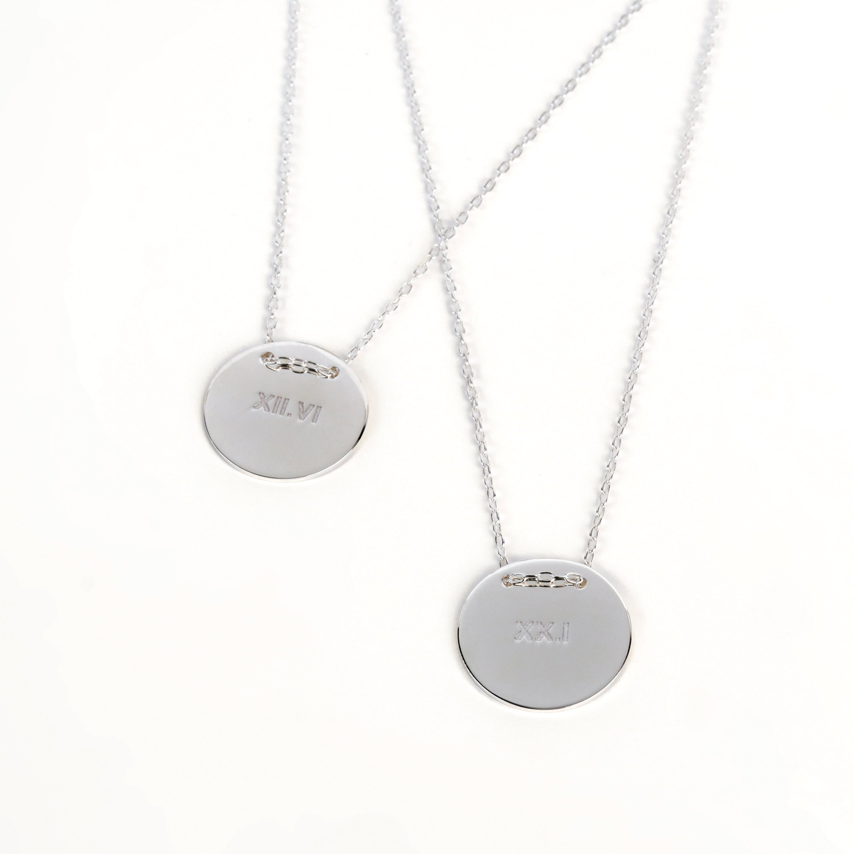 Roman Date Lune Necklace