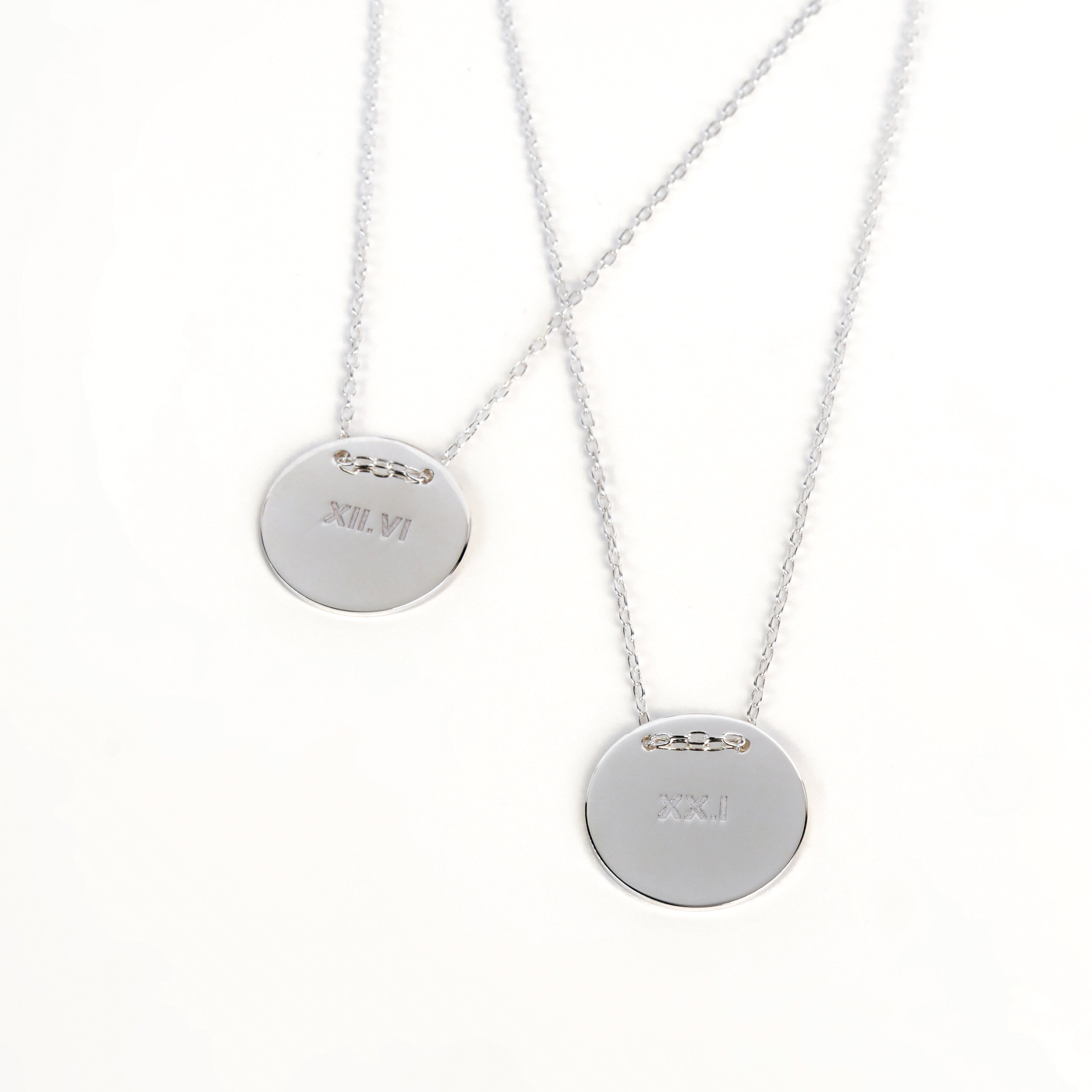 Roman Date Lune Necklace