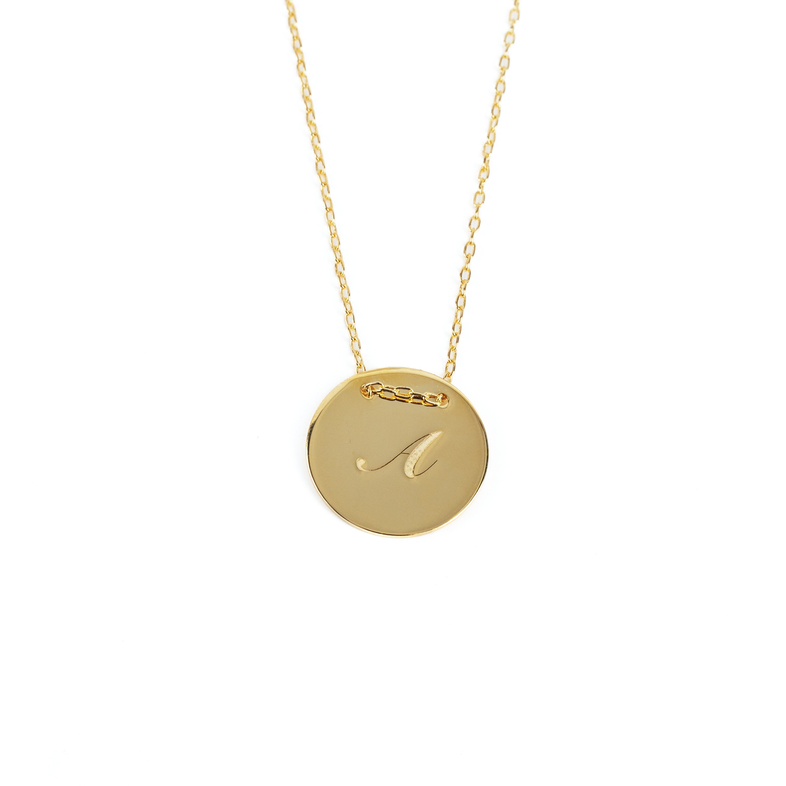 Initial Lune Necklace